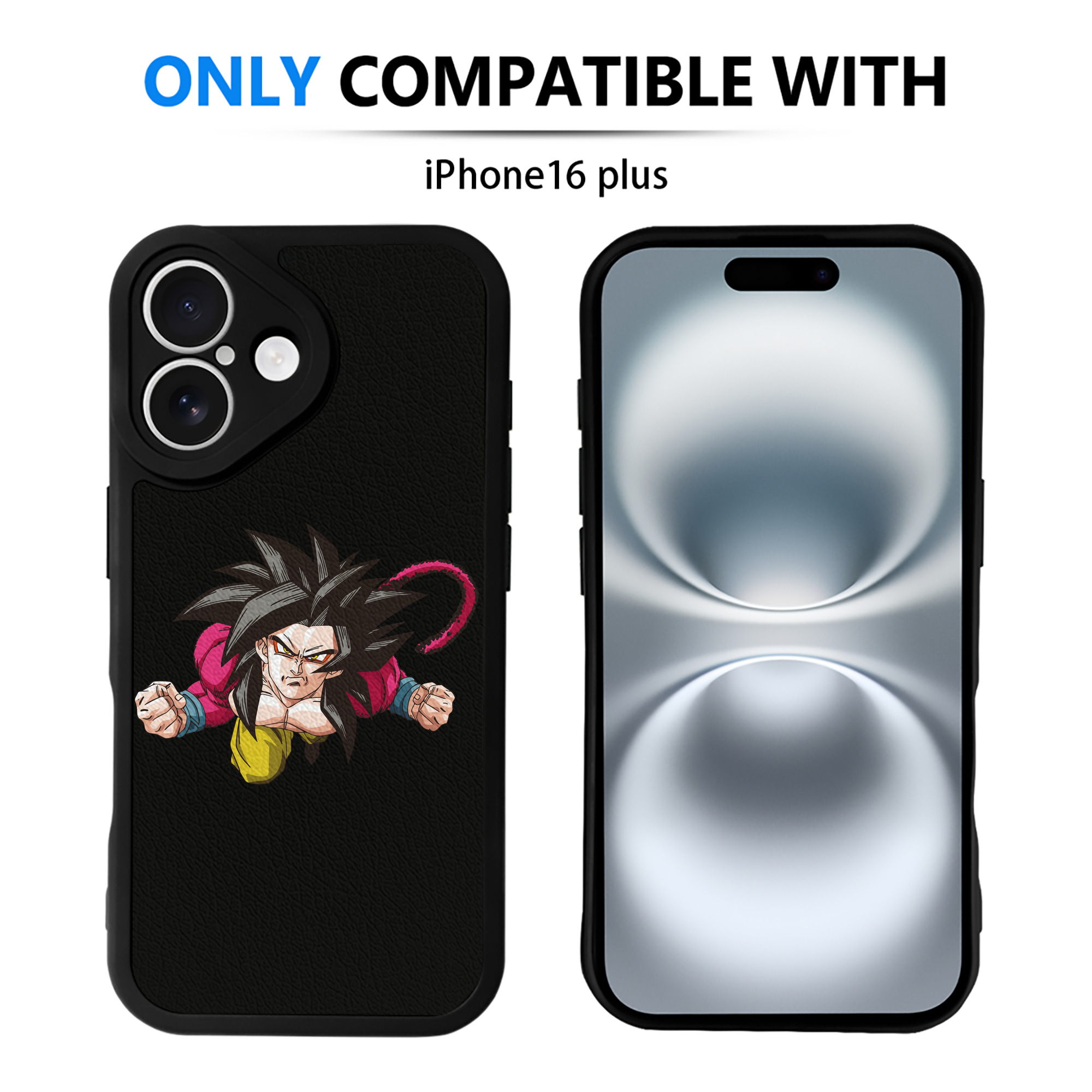 （画像用） ドラゴンボール 孫悟空（そん ごくう）Son Goku カカロット DRAGON BALL Kakarotto 【iPhone 16シリーズ対応】シリコンスマホケース（レザー調） 材質：シリコン